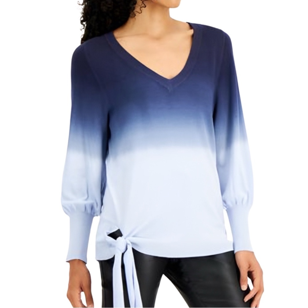 Dip Dye V Neck Top